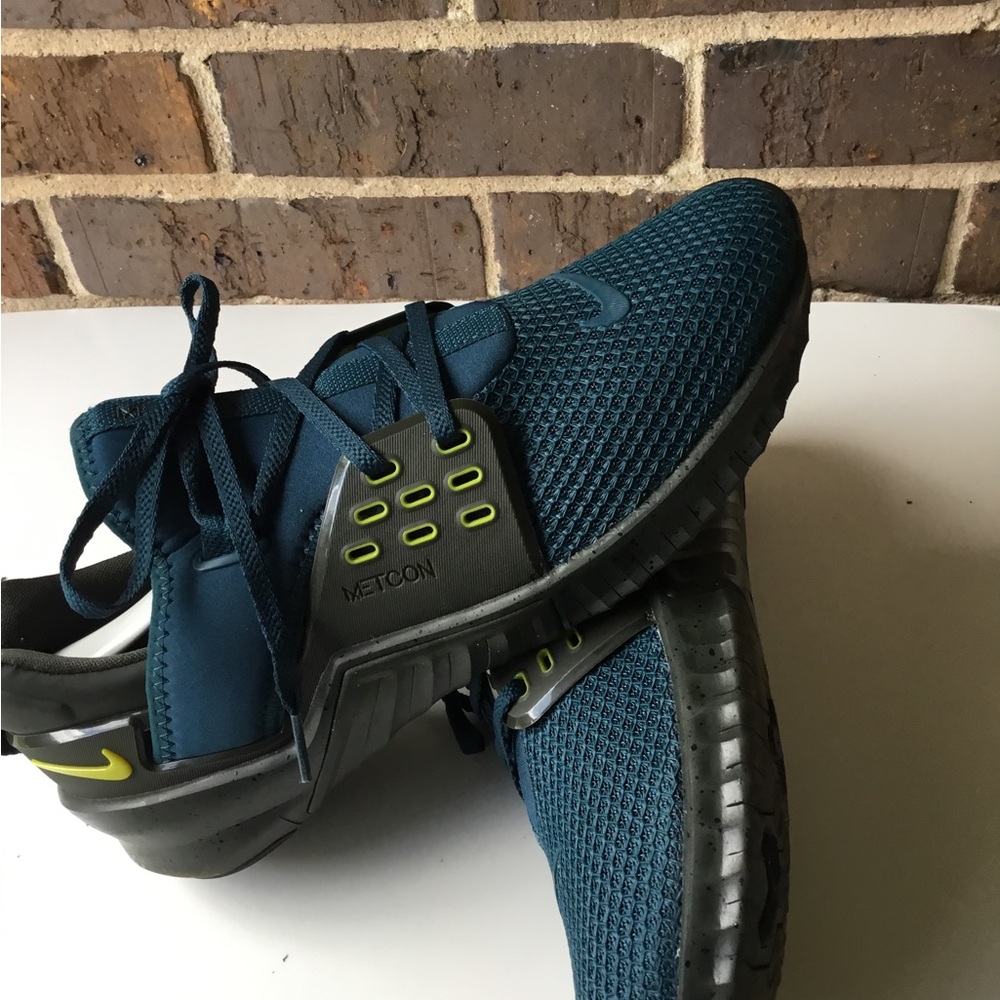 Nike Men’s Training Shoes - Teal with Black & Neon Yellow Accents